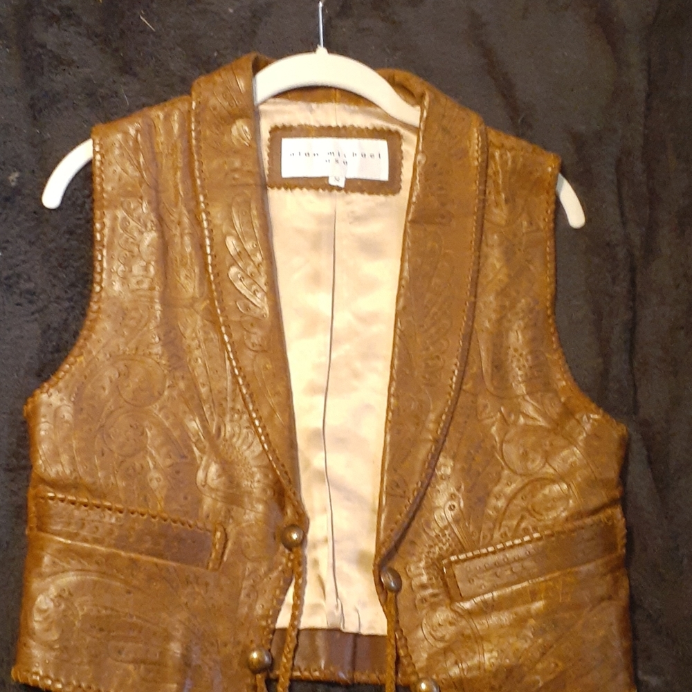 Brown Leather Vest